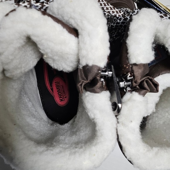 Khombu Waterproof Winter Snow Boots Brown Lace Up Fur Lined Womens Size 8 - Picture 7 of 15